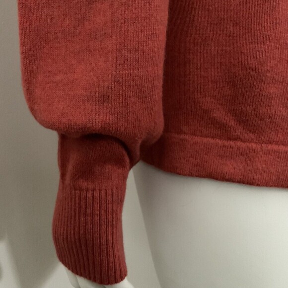 Lands' End Sweater Women Size S Rust Chutney Long Sleeve V-Neck - Picture 7 of 10